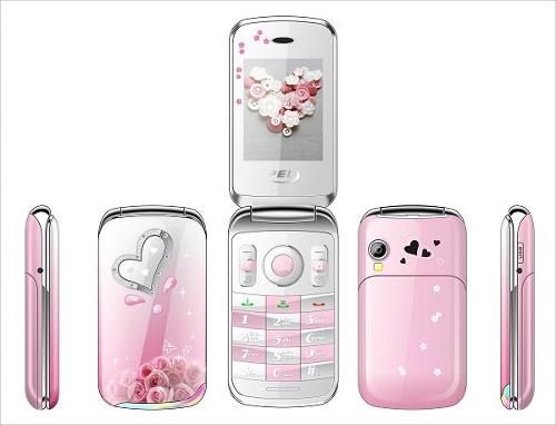 Celular W666 Rosa Pink Lançamento Coração Luminoso Barato